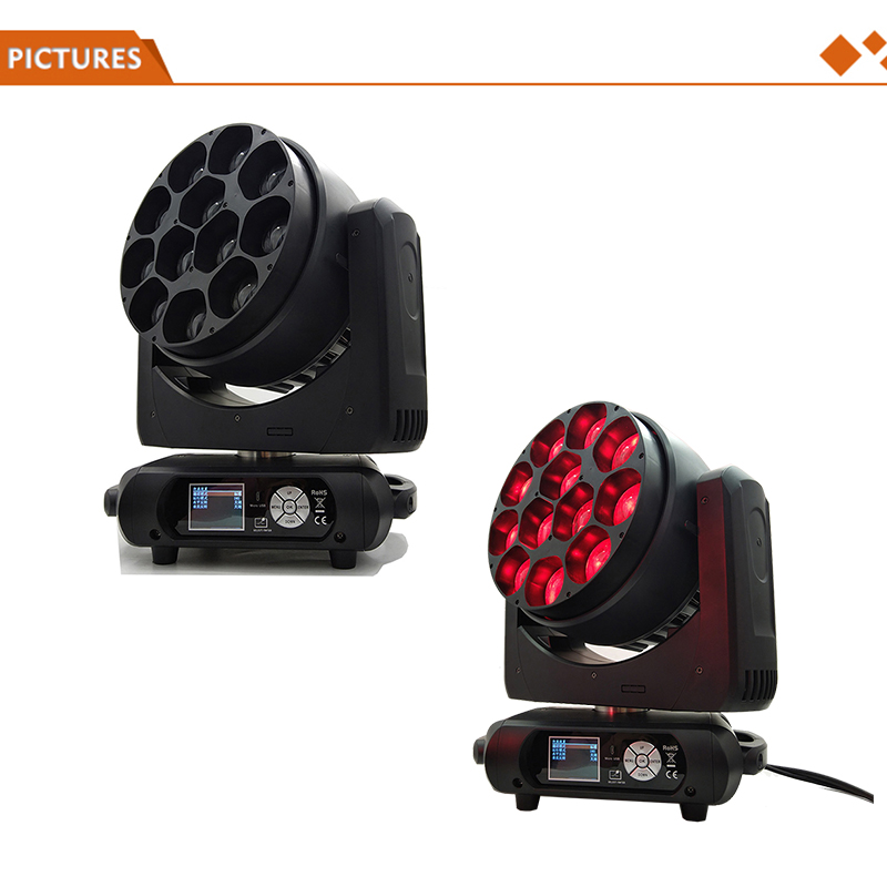 LED RGBW 12x40w تكبير البكسل مع RDM غسل خلط لون ضوء الرأس المتحرك